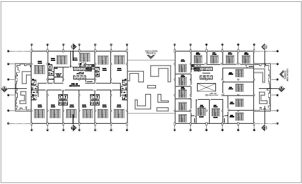 Fifteen floor plan of financial building dwg file Cadbull