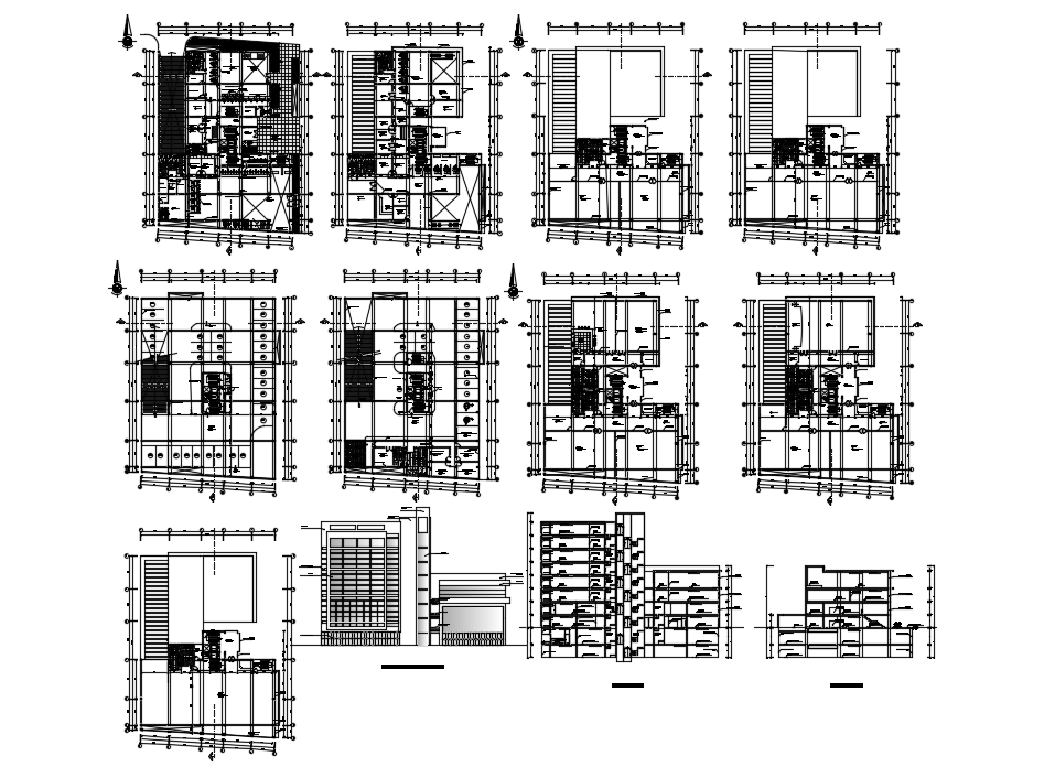 Financial Building dwg file - Cadbull