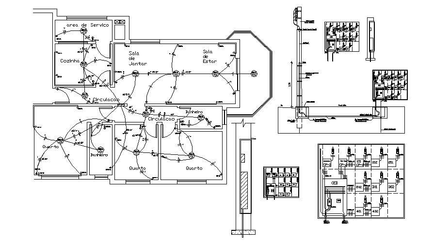 First Floor House AutoCAD Plan - Cadbull