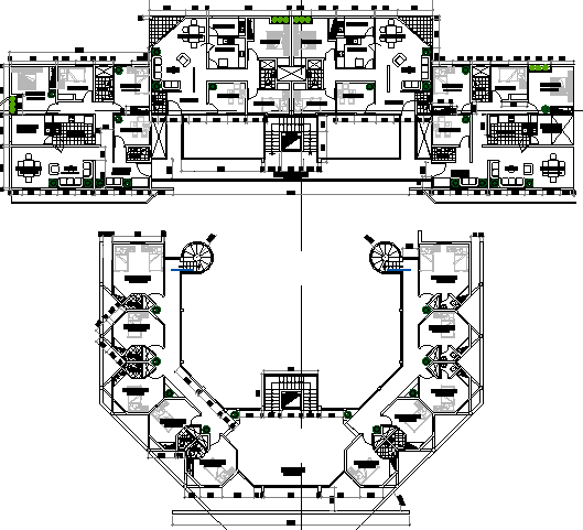 First and second floor plan layout details of shopping