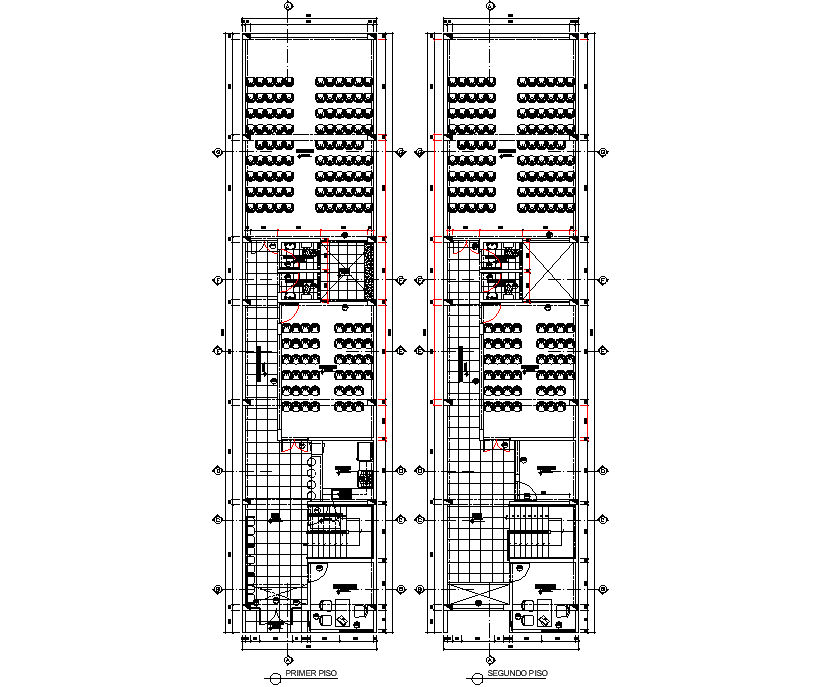 First floor and second floor house plan detail dwg file - Cadbull