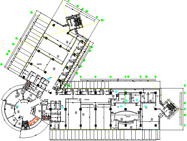 First Floor Layout Plan Details Of Administrative Building Dwg File Cadbull