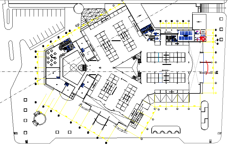 Shopping Mall Distribution Layout And Floor Plan Cad Drawing Details ...