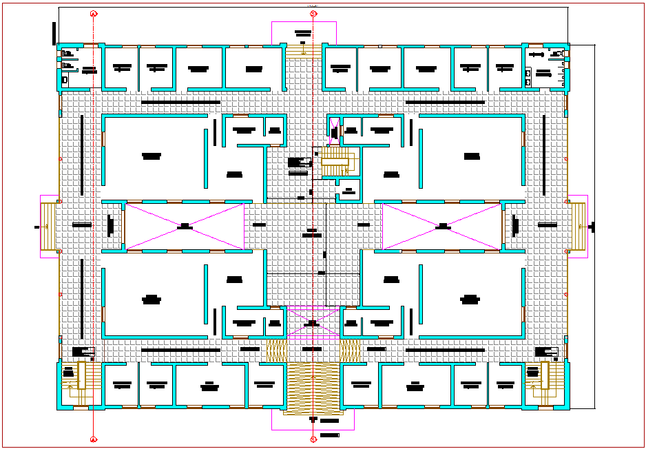 First floor plan of judicial court dwg file Cadbull