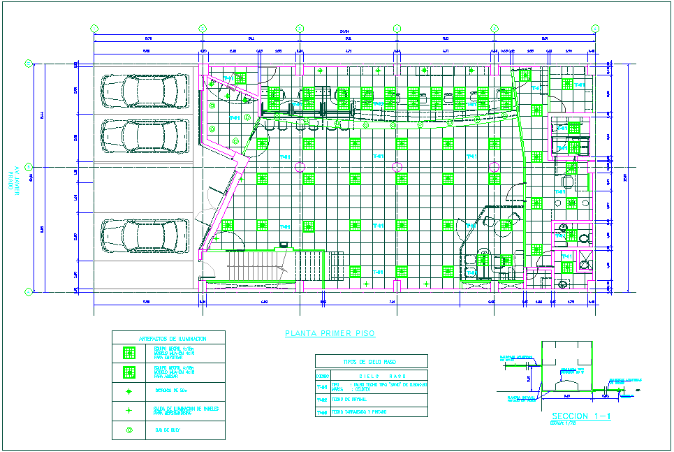 First floor plan with detail of construction view of banking agency dwg ...