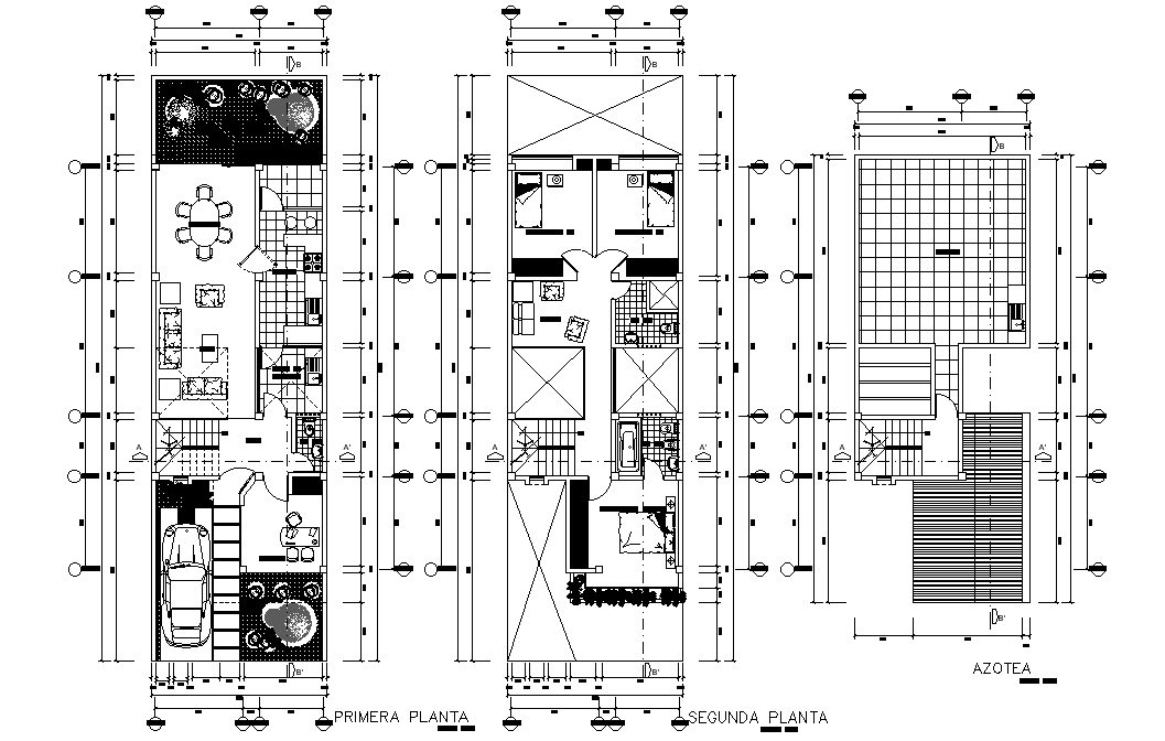 First floor and second floor plan of the residential plan is given in ...
