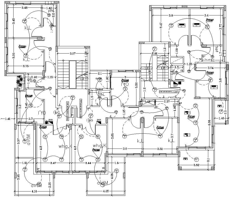 First floor electrical plan layout in AutoCAD, dwg file. - Cadbull