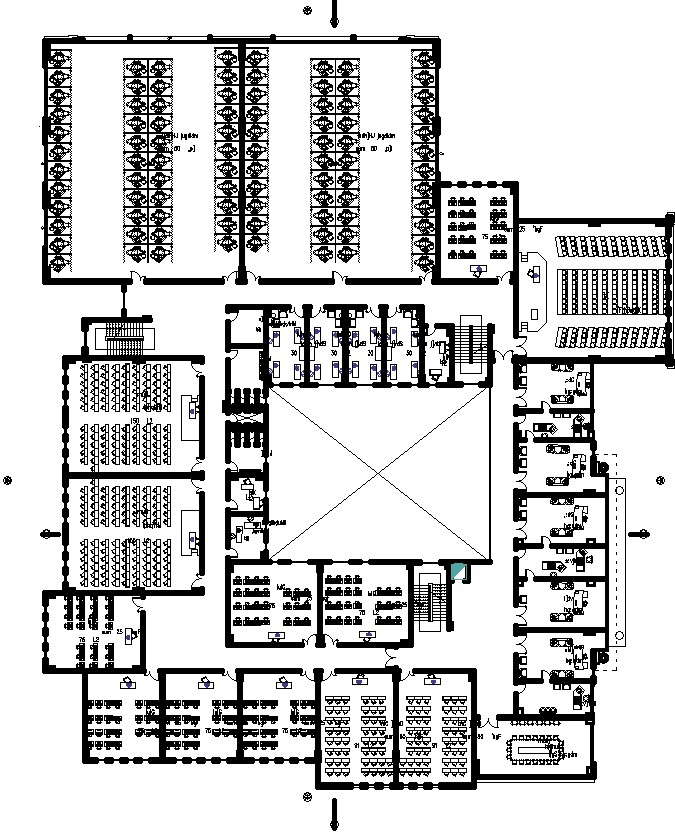 First floor furniture layout. - Cadbull