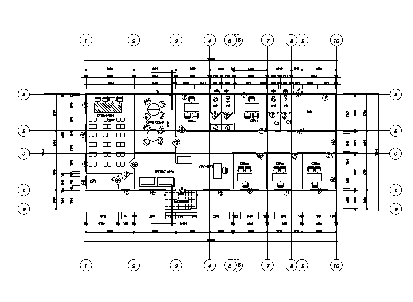 First Floor Of 26x12m Office Plan Is Given In This Autocad Drawing File Download The Autocad 4979