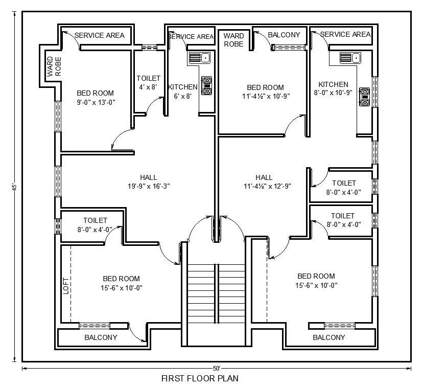 Firstfloor plan of residence detail presented in this