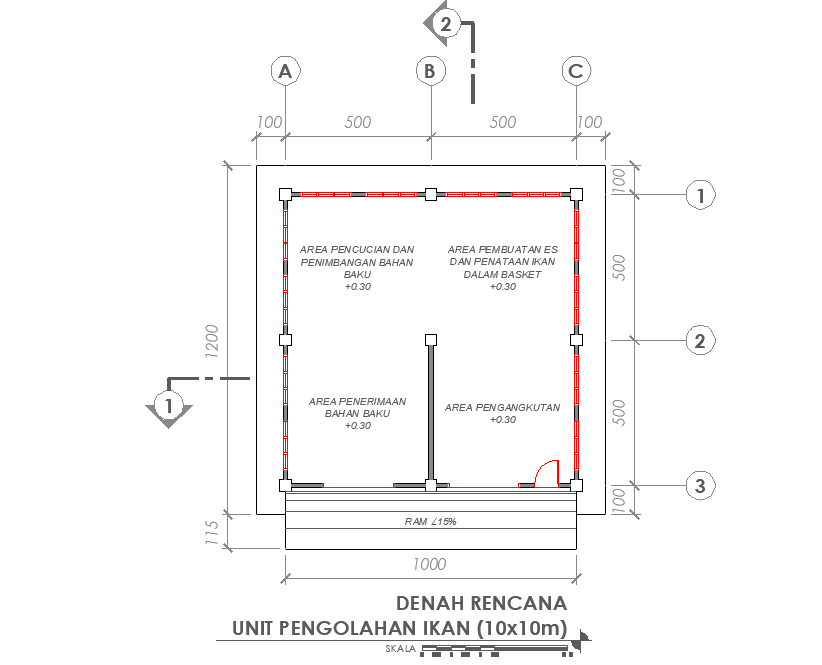 Fish processing unit plan detail - Cadbull