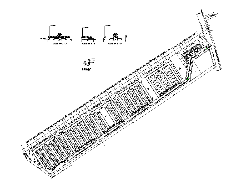 Flat housing detail elevation and section layout dwg file - Cadbull