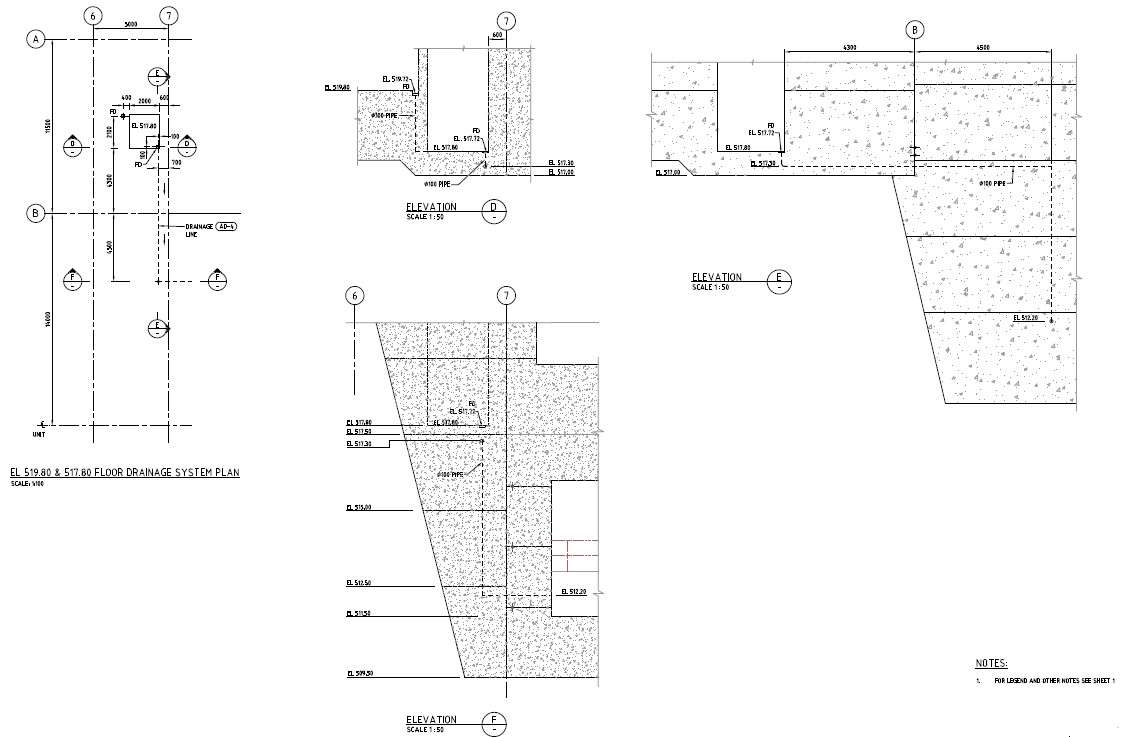 Floor Drainage System PDF File Cadbull