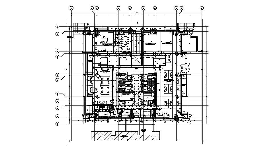 Floor Plan Office Design - Cadbull