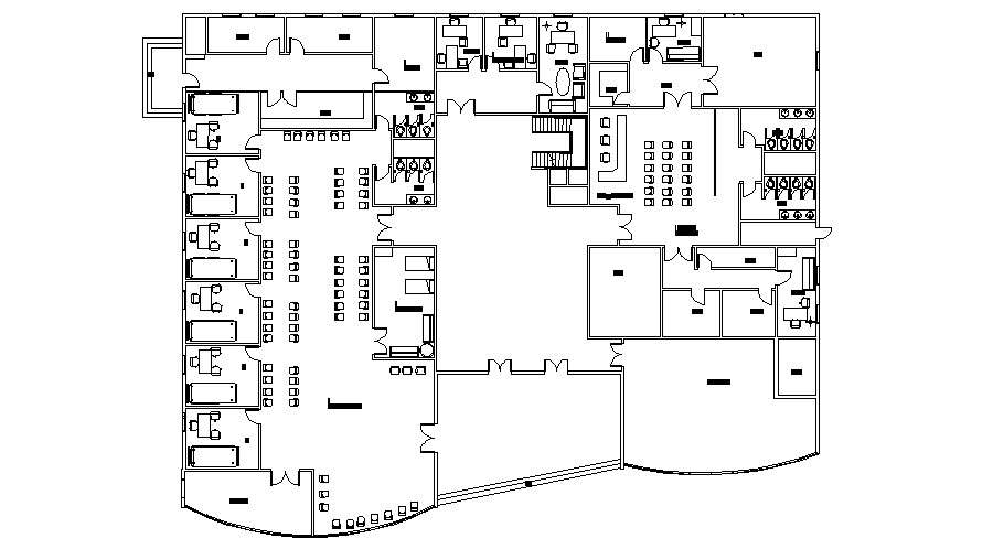 Floor Plan of Hospital Building Cadbull