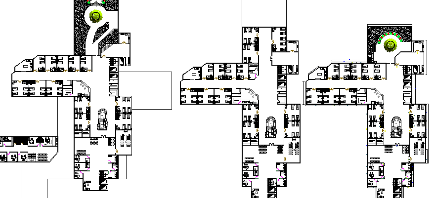 Floor Plan of MultiSpecialty Hospital Design dwg file