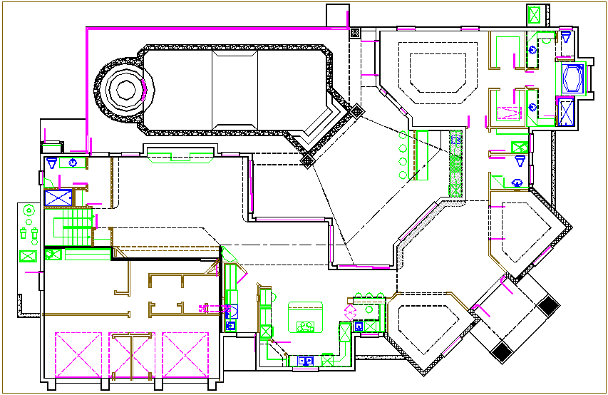 Floor plan dwg file - Cadbull
