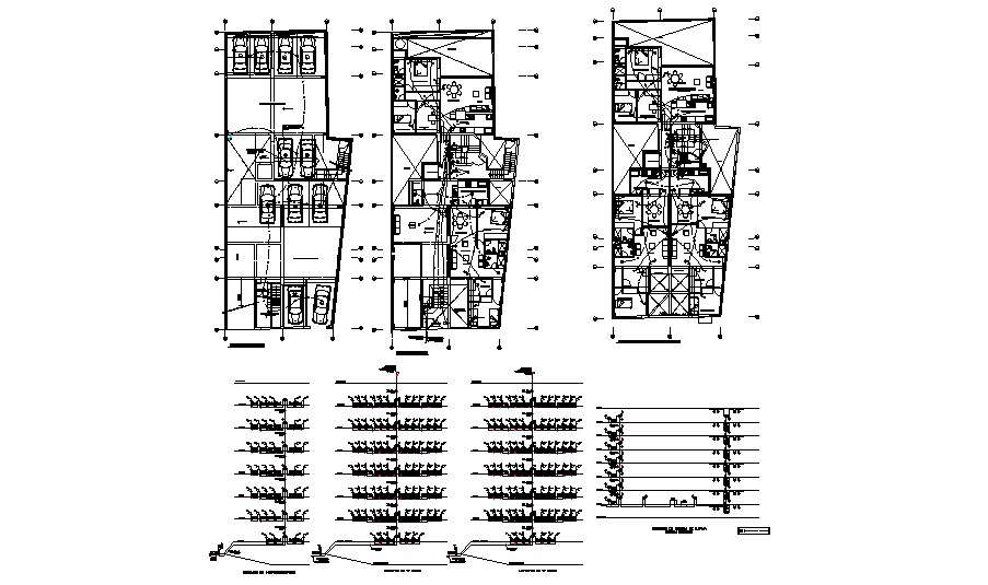 Floor plan and electrical layout plan details of apartment building dwg ...