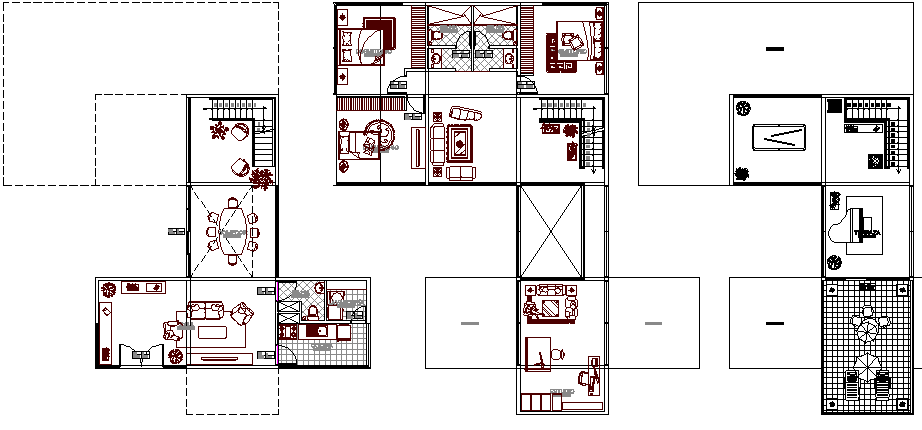 Three Level House Floor Plan Layout Cad Drawing Details Dwg File Cadbull My Xxx Hot Girl