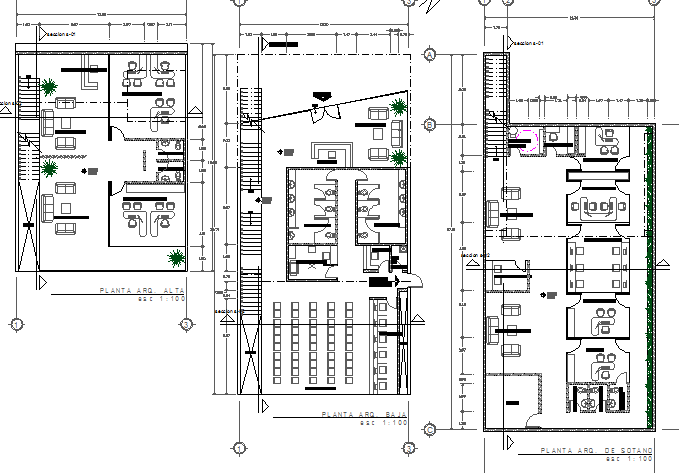 Floor plan layout details of government office building dwg file - Cadbull