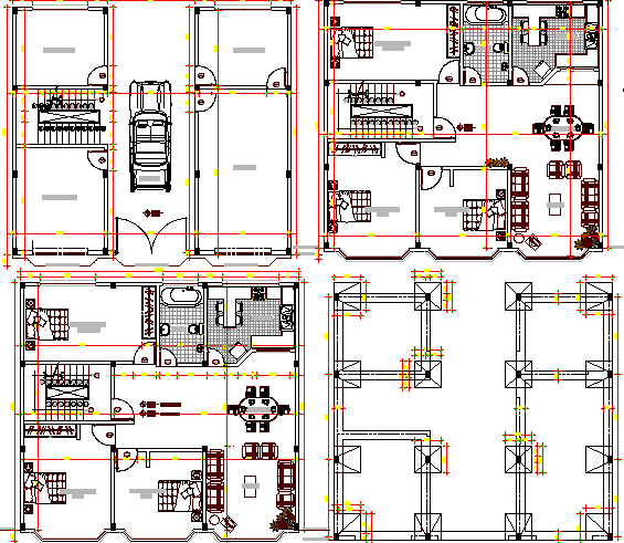 Floor Plan Layout Of Multi Flooring Office Building Dwg File Cadbull
