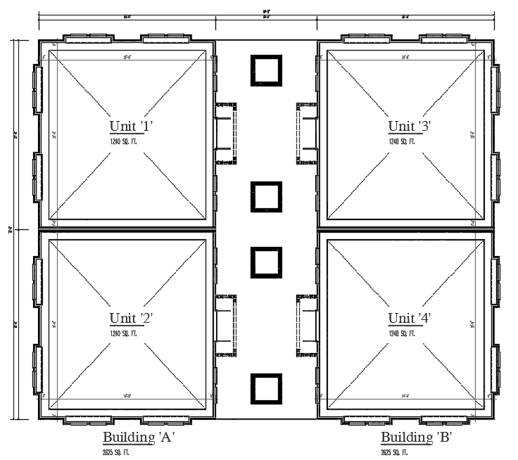 Floor plan of building dwg file - Cadbull