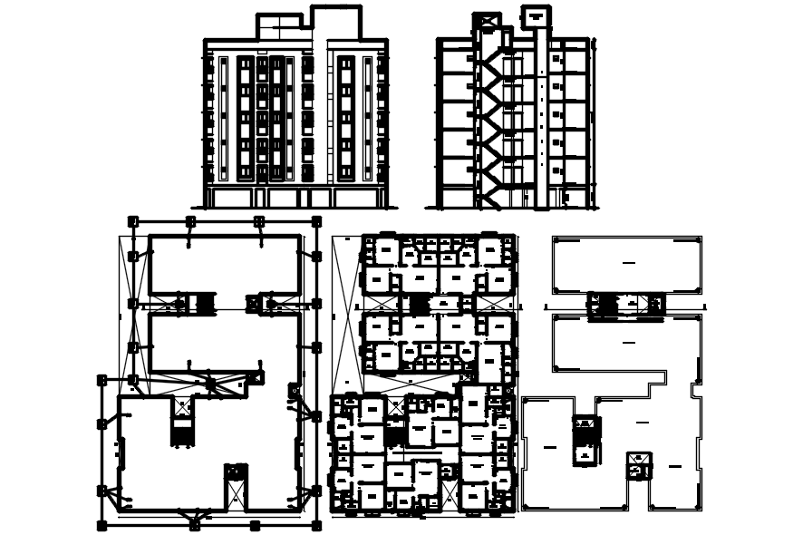 building-plan-elevation-and-section-in-dwg-file-cadbull