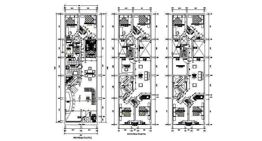 Floor Plan Of Bungalow 600mtr X 2000mtr With Detail Dimension In Dwg File Cadbull