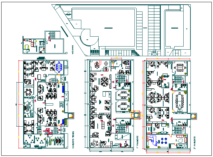 Floor Plan Of Corporate Building Dwg File - Cadbull