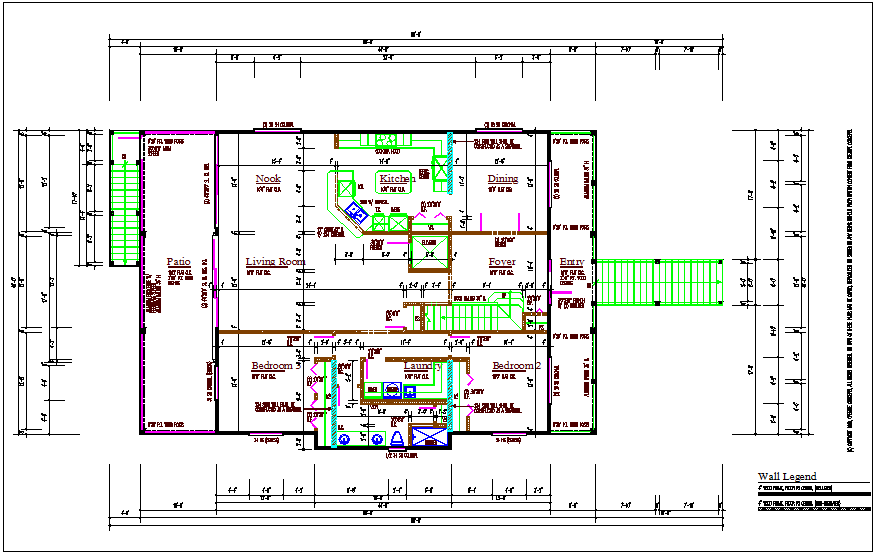 Floor plan of house dwg file - Cadbull