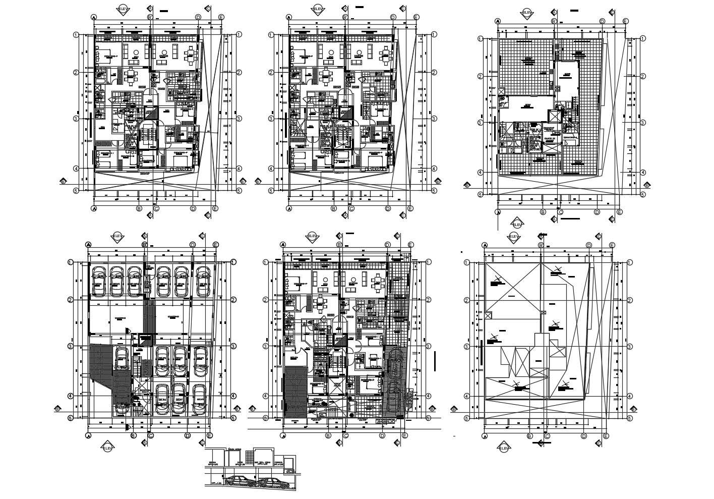 Floor plan of residential apartment 17.30mtr x 21.10mtr with detail ...