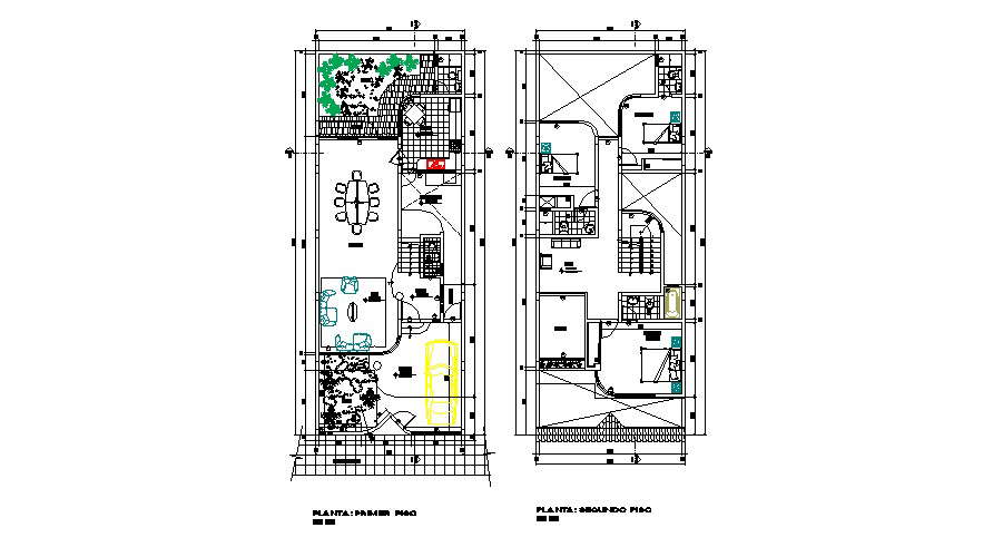 Floor Plan Of Residential Home 750mtr X 1930mtr With Detail Dimension In Dwg File