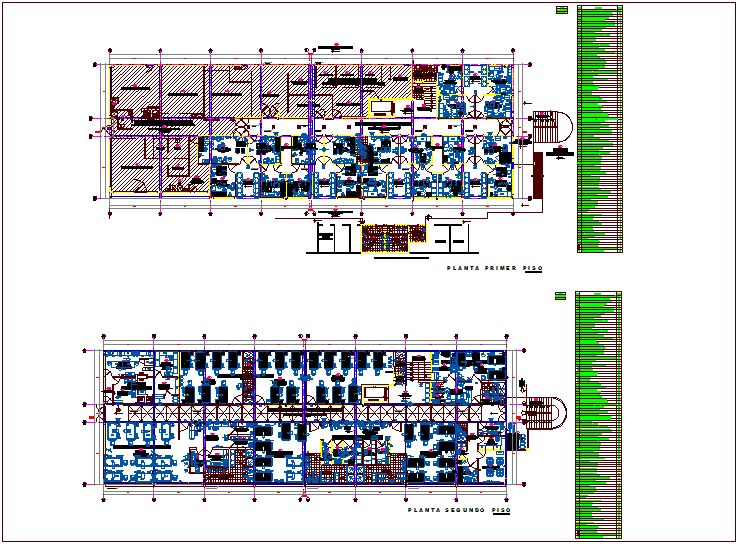 Floor plan view of hospital design dwg file - Cadbull