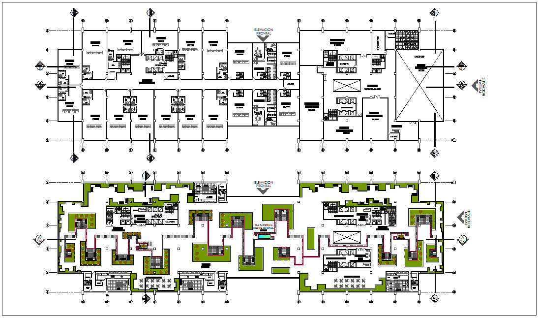 Floor ten to fourteen plan view of finance building plan dwg file - Cadbull