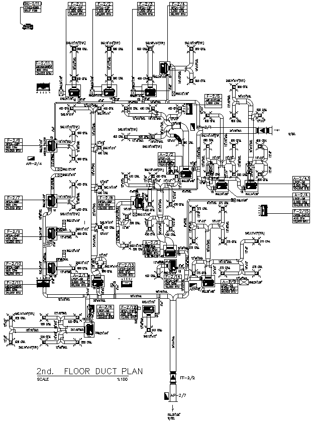 Floor Duct plan DWG AutoCAD file - Cadbull