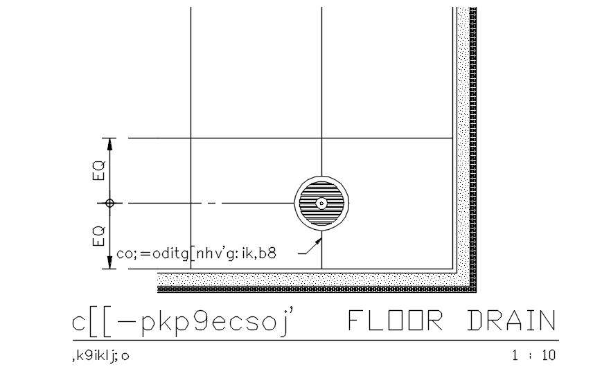 Floor Drain Section Details Are Given In This Autocad Dwg File