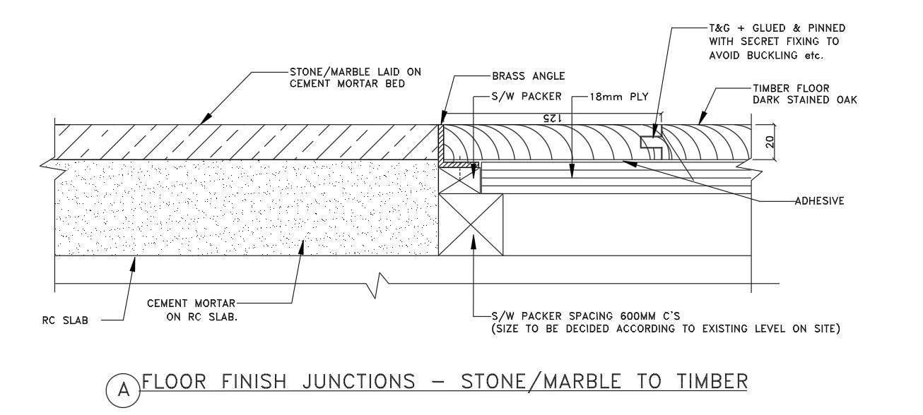 Floor Finish Junction Stone To Timber Detail In Autocad 2d Drawing Dwg File Cad File Cadbull