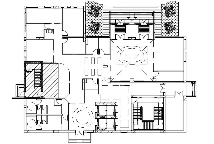 Floor Plan Of Club House In Detail AutoCAD Drawing Dwg File CAD File Cadbull