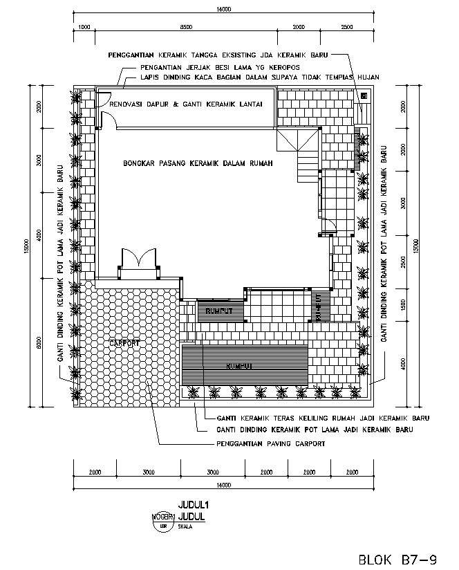 Floor plan of house in detail AutoCAD 2D drawing, dwg file, CAD file ...