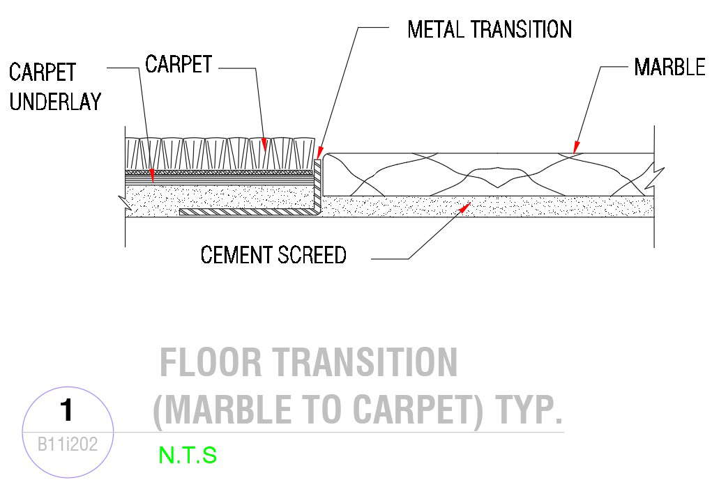 Floor transition detail in AutoCAD 2D drawing, dwg file, CAD file - Cadbull