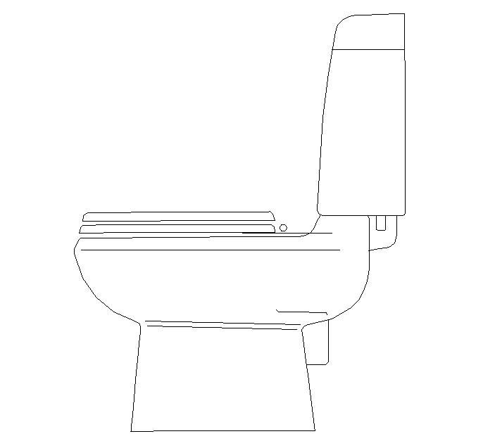 Flush toilet Block DWG file - Cadbull