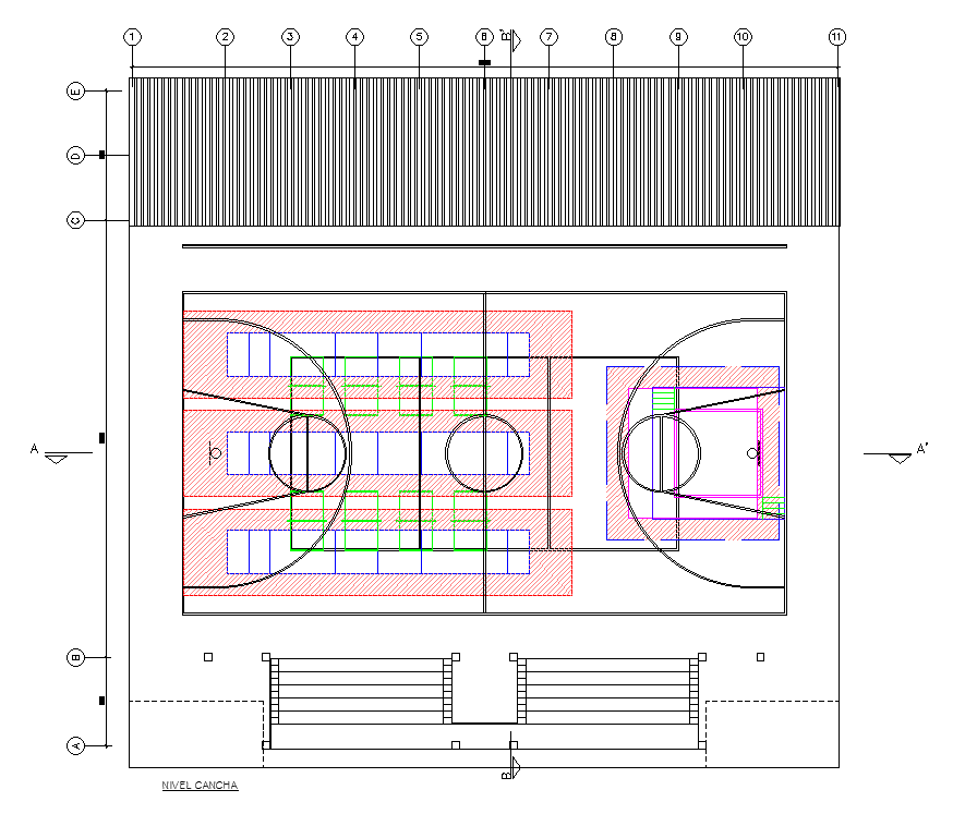 Football ground cad drawing is given in this cad file. Download this 2d ...