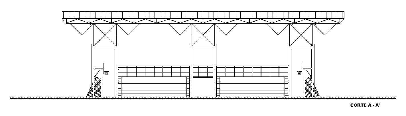 Football ground design cad drawing is given in this cad file. Download ...