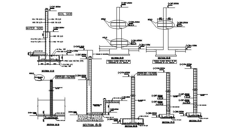 Footing reinforcement detail drawing specified in this Autocad file ...