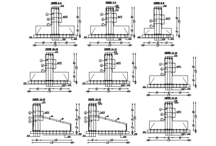 Footing Reinforcement Details Design In Autocad 2d Drawing Cad File ...