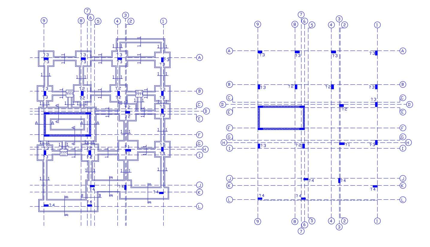 Building Foundation And Column Layout Plan Dwg File Cadbull Images