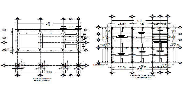 Foundation plan and reinforcement working plan detail dwg file - Cadbull