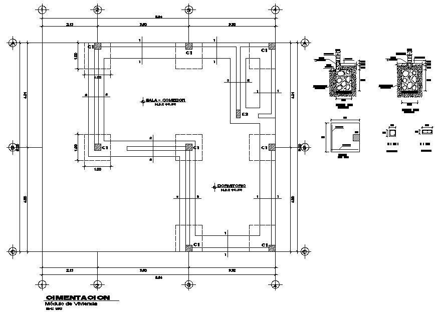 foundation-plan-and-section-detail-autocad-file-cadbull