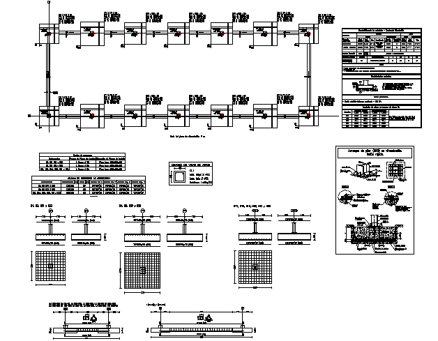 Foundation plan and section detail dwg file - Cadbull