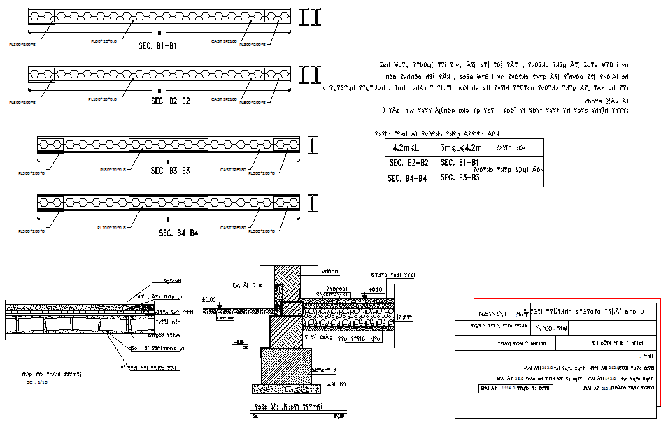 Foundation plan detail dwg file - Cadbull